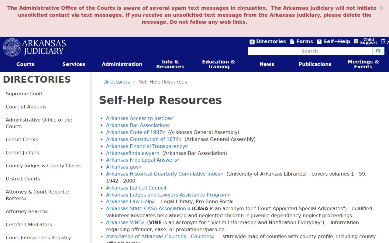 Poinsett County docket search Judiciary self-help resources