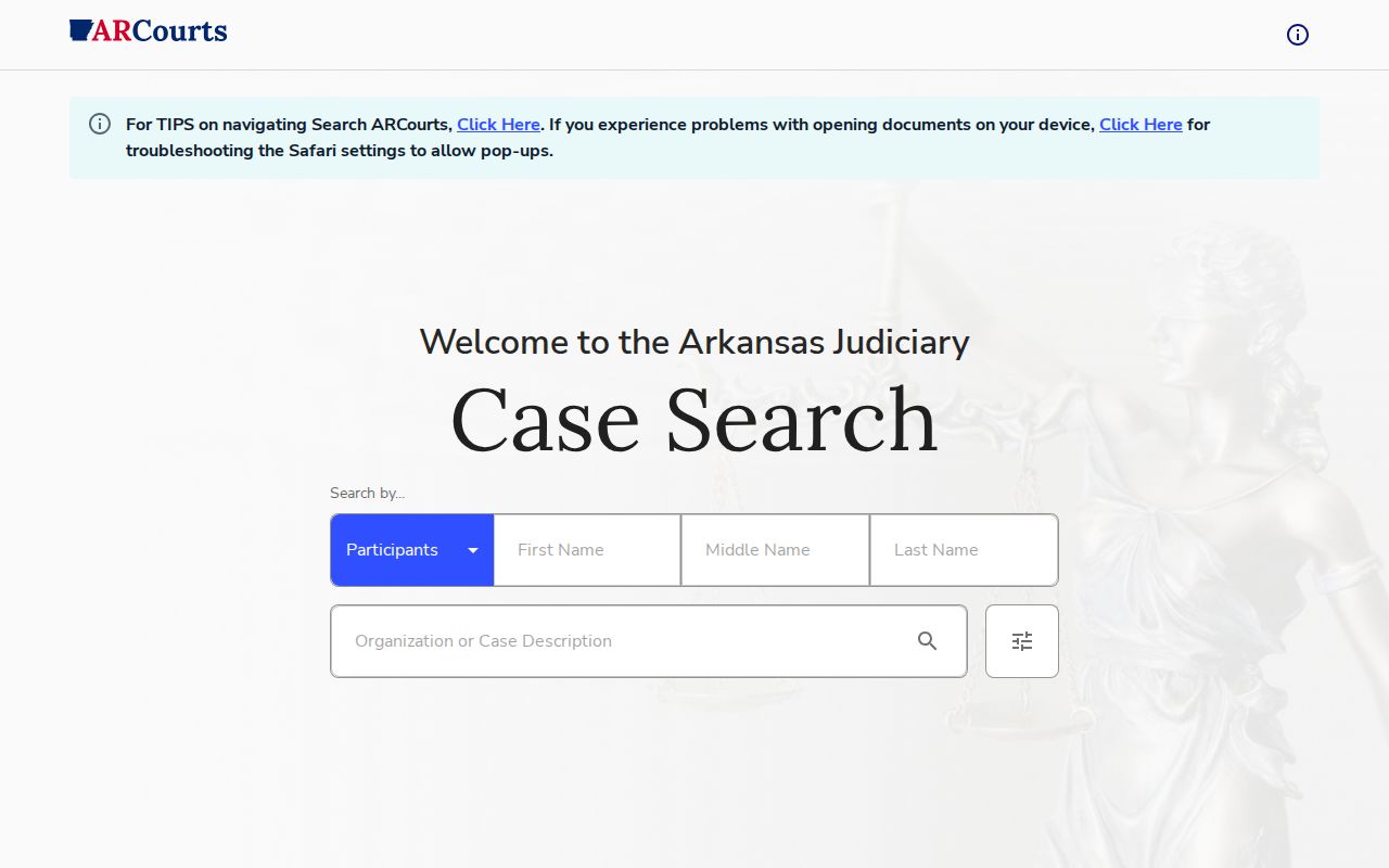 Poinsett County docket search participant form