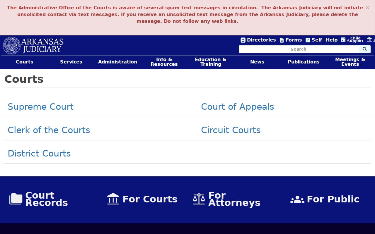 Poinsett County court docket levels in the Arkansas court hierarchy